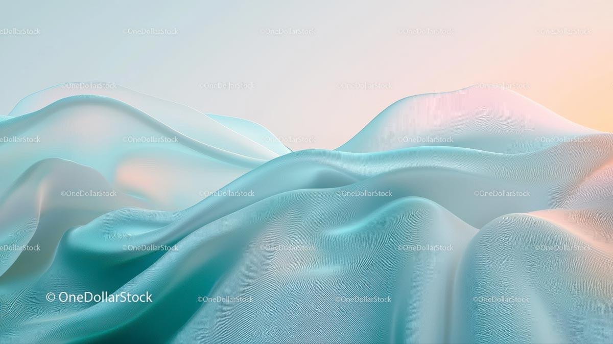 Soft Fabric Waves in Light Blue and Pastel Hues