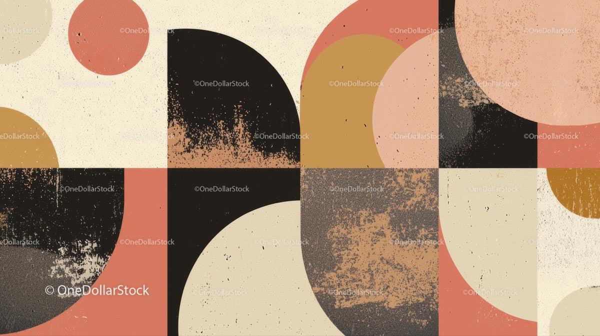 Abstract Geometric Pattern with Earthy Colors