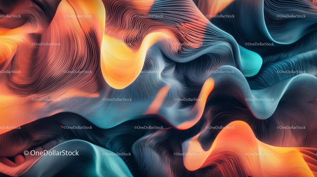 Vibrant Abstract Waves in Dynamic Motion