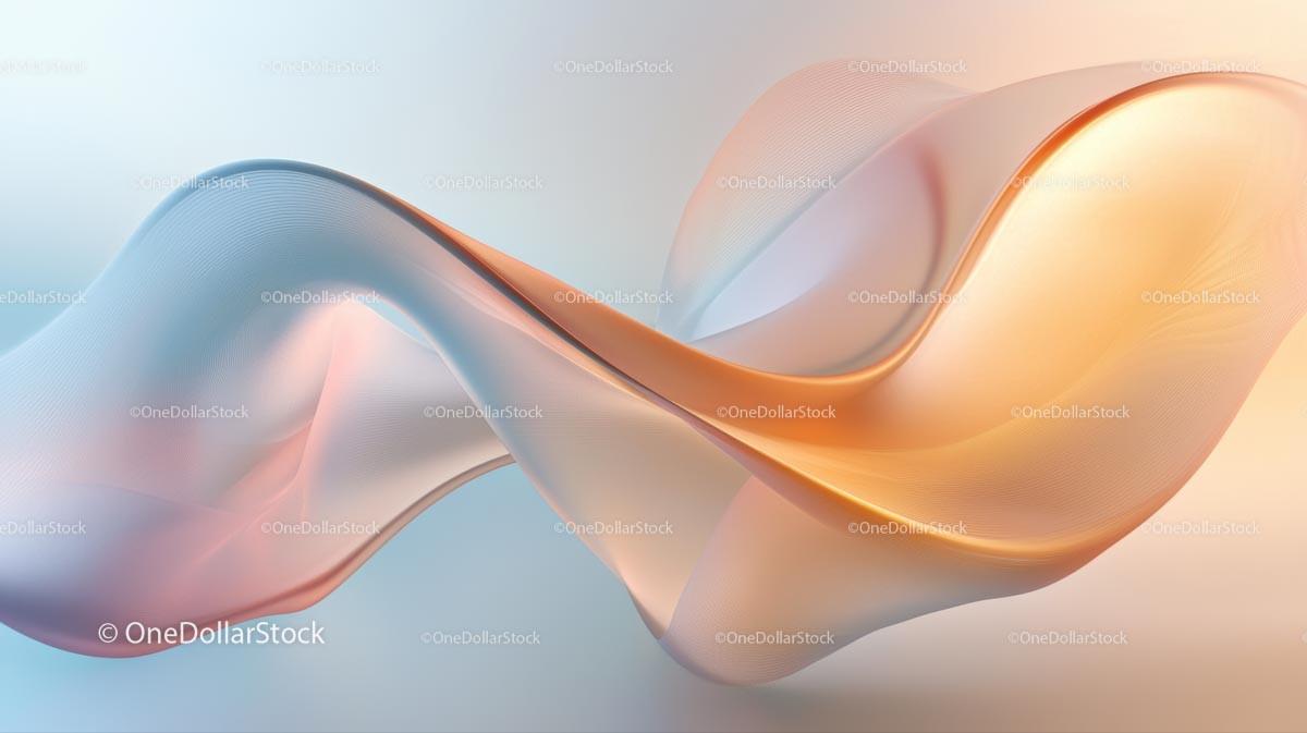 Dynamic Flowing Abstract Design in Soft Pastel Tones