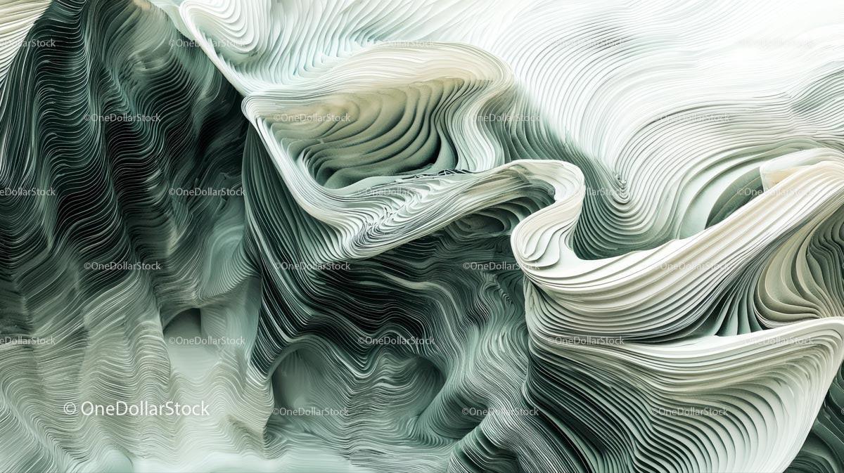 Abstract Flowing Lines and Textured Layers Artistic Design