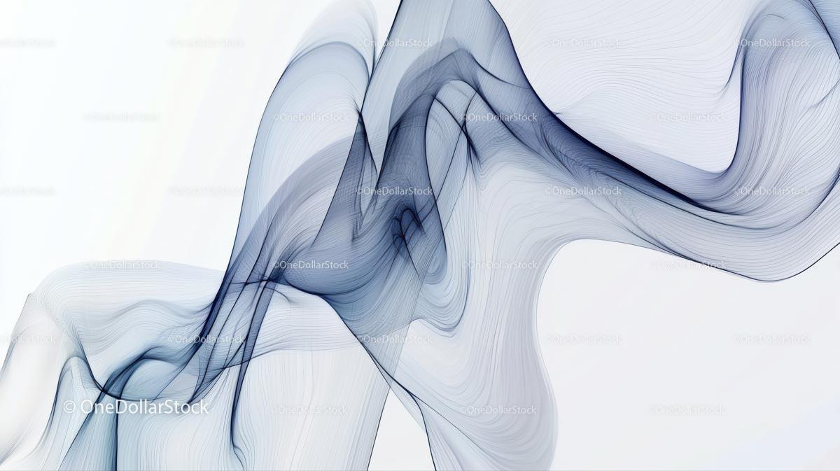 Abstract Flowing Lines with Monochrome Gradient