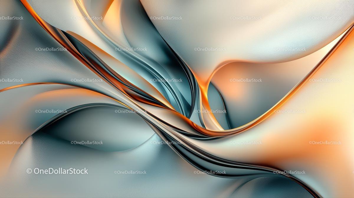 Fluid Abstract Design with Smooth Gradient Curves
