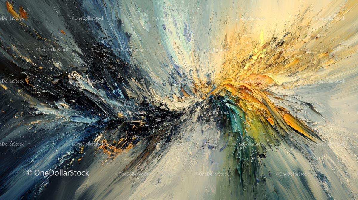 Dynamic Abstract Explosion with Vibrant Colors