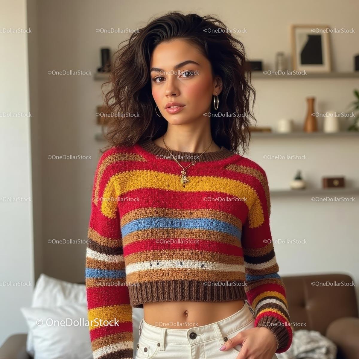 Cozy Knitwear to Chic Swimwear: Women’s Lifestyle & Fashion Portraits Stock Photo Bundle preview 16