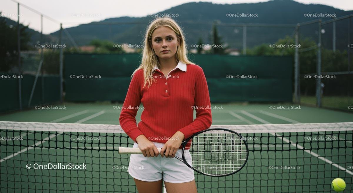 Elegant Tennis Grounds & Vintage Country-House Style: Timeless Elegance on Private Courts Stock Photo Bundle preview 16