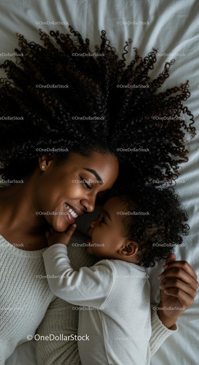 Happy Mother and Child Sharing a Tender Moment Stock Photo Bundle preview