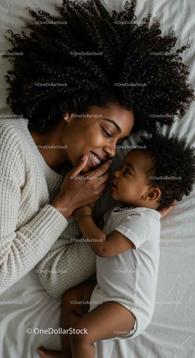 Happy Mother and Child Sharing a Tender Moment 12 JPG Files digital asset preview