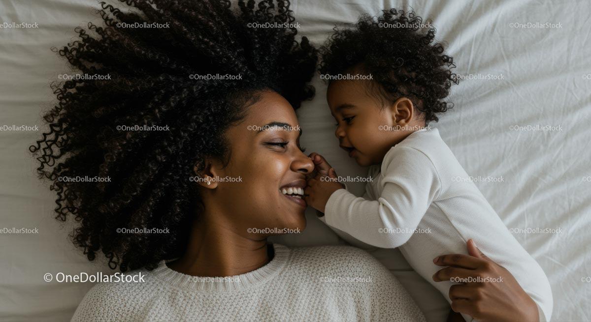 stock photo bundle made with Happy Mother and Child Sharing a Tender Moment Stock Photo Bundle