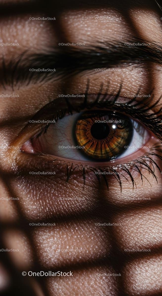 Close-Up of a Brown Eye with Captivating Detail