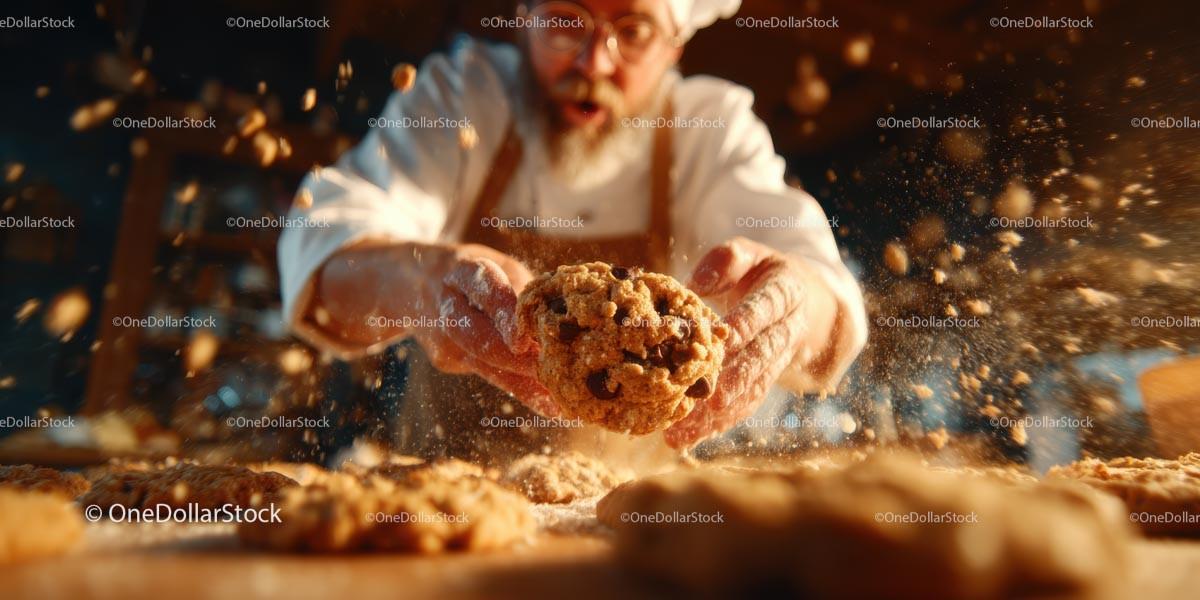 Artisan Baker Crafting Chocolate Chip Cookies