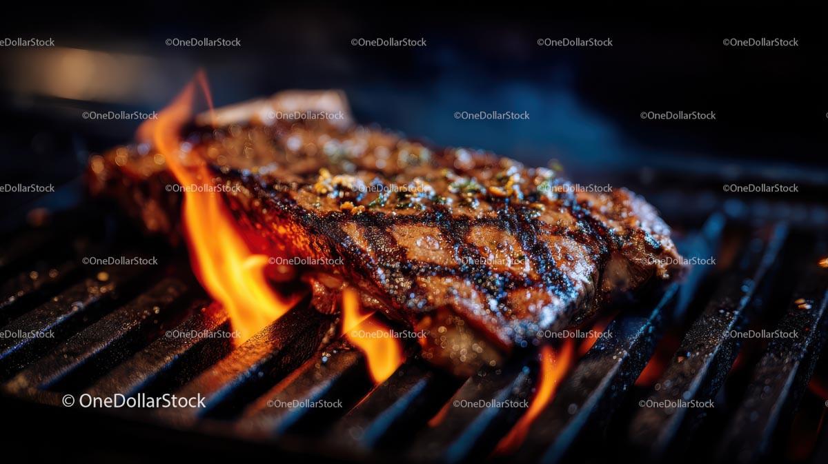 Juicy Grilled Steak Over Open Flames