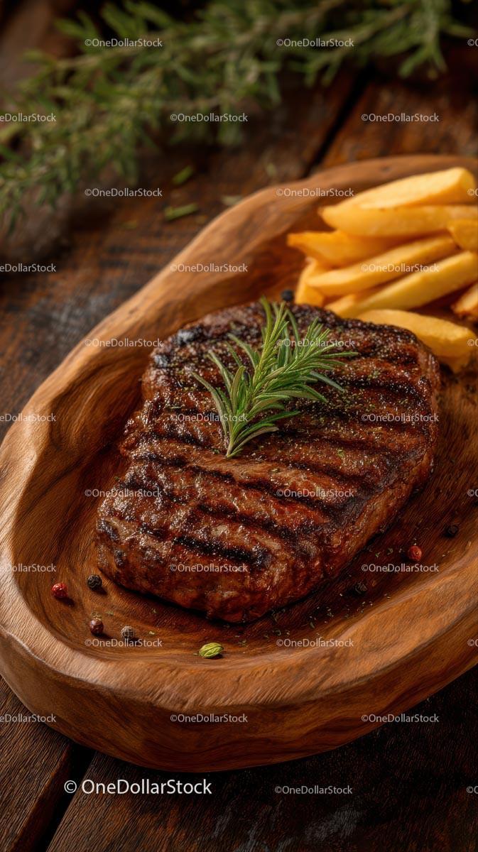 Gourmet Steak Stock Photos: Juicy Grilled Cuts and Elegant Plating Stock Photo Bundle preview 5