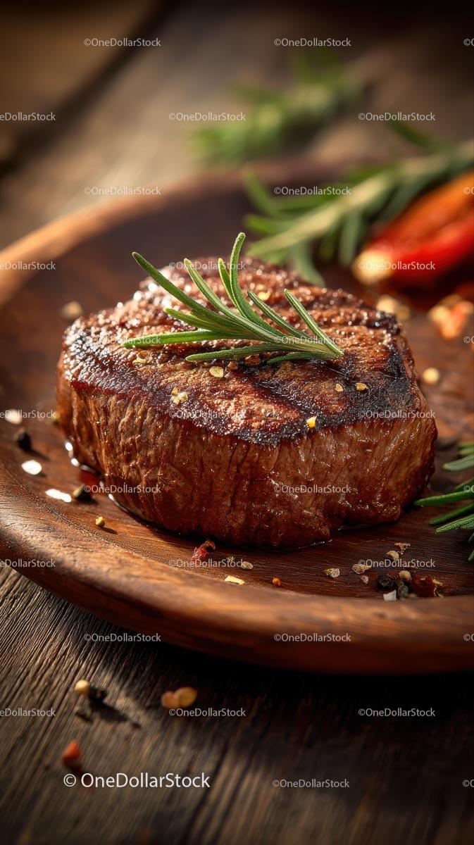 Gourmet Steak Stock Photos: Juicy Grilled Cuts and Elegant Plating Stock Photo Bundle preview 12