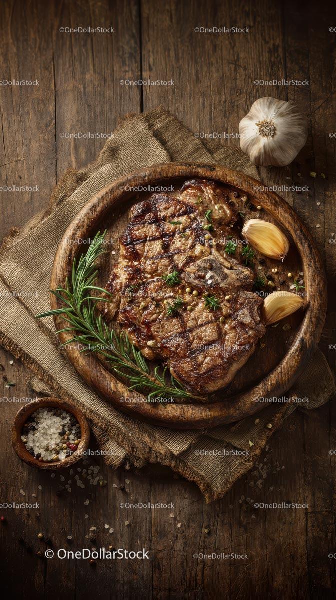 Gourmet Steak Stock Photos: Juicy Grilled Cuts and Elegant Plating Stock Photo Bundle preview 14