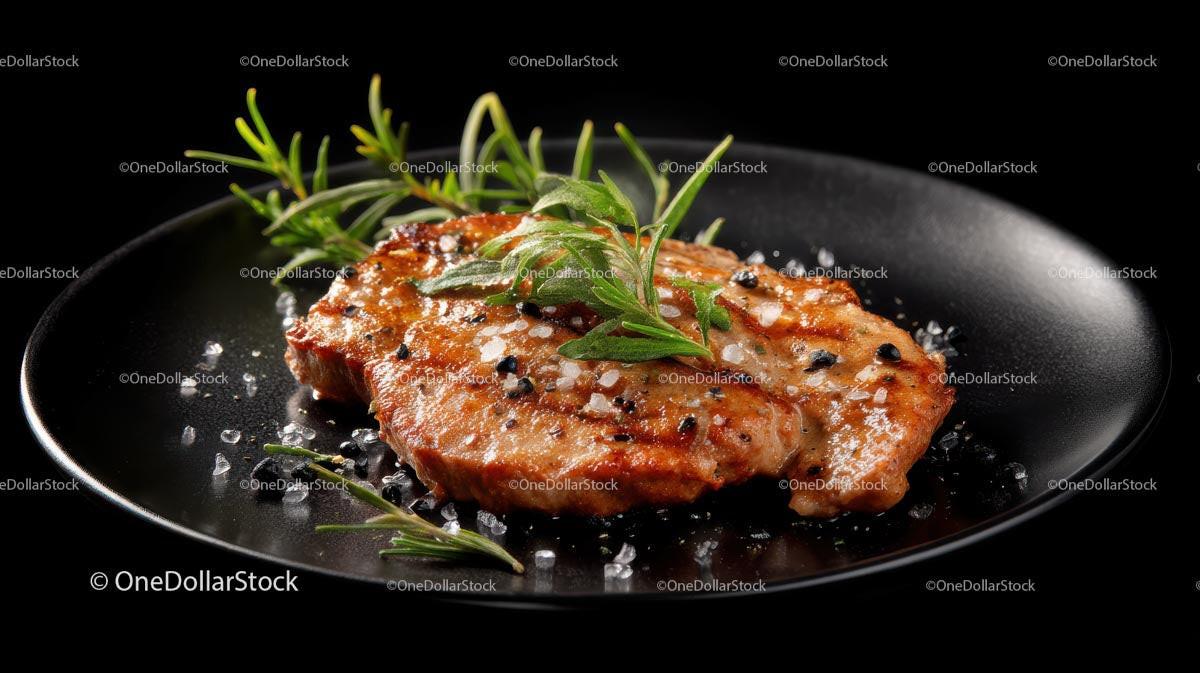 Grilled Fish with Rosemary on Wooden Plate Stock Photo Bundle preview 6