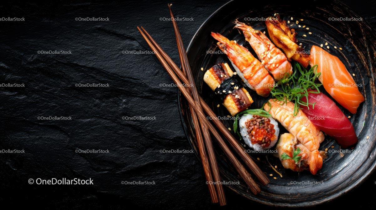 Grilled Fish with Rosemary on Wooden Plate Stock Photo Bundle preview 9