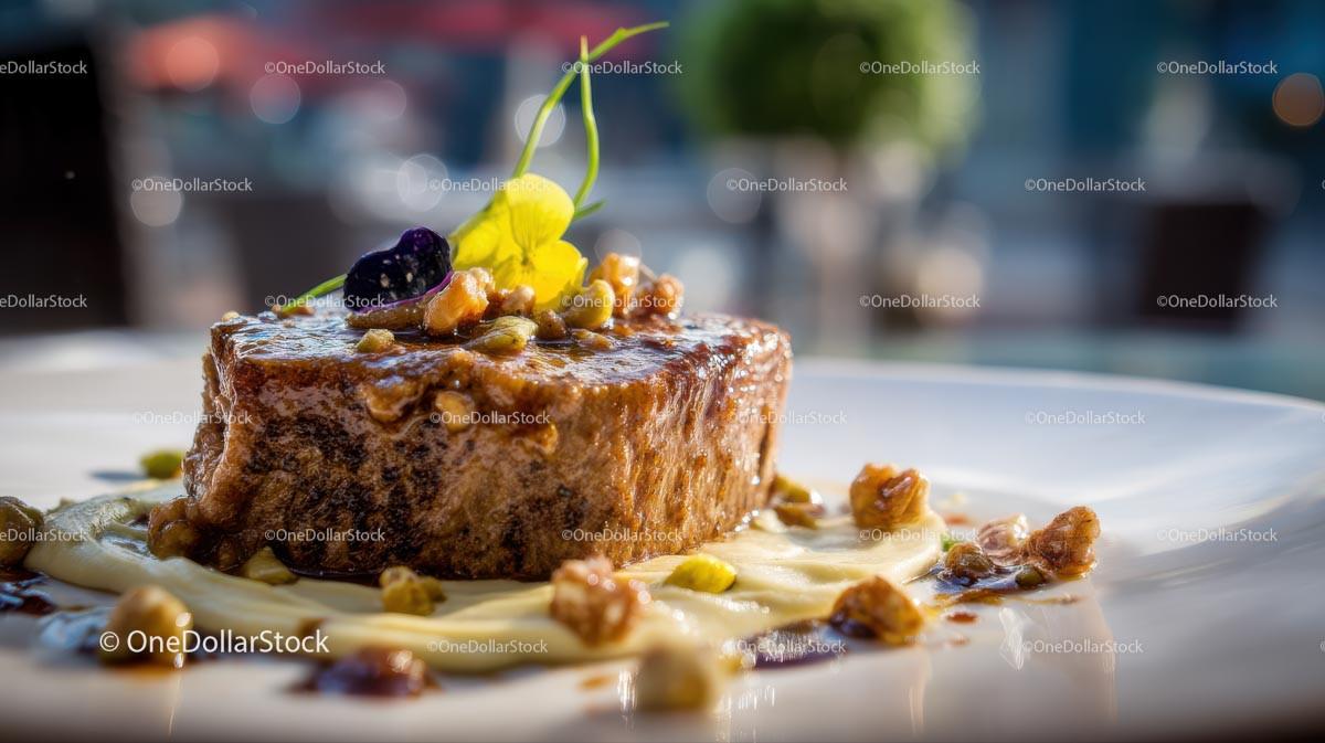 Gourmet Grilled Steak with Rosemary and Vegetables Stock Photo Bundle preview 9