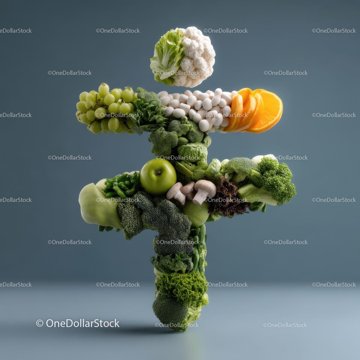 Colorful Vegetable Sculpture with Fresh Produce
