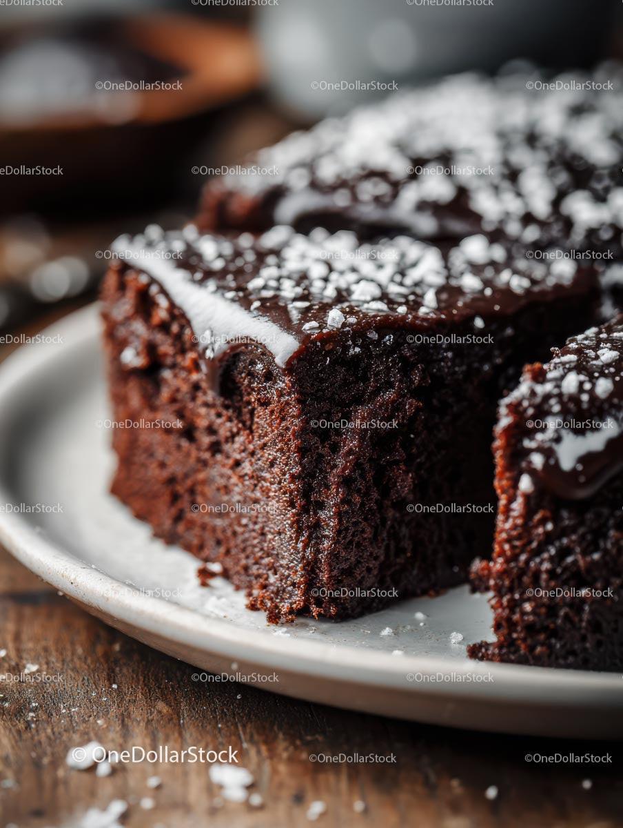 Decadent Chocolate Cake with Blackberries and Blueberries Stock Photo Bundle creative preview 4