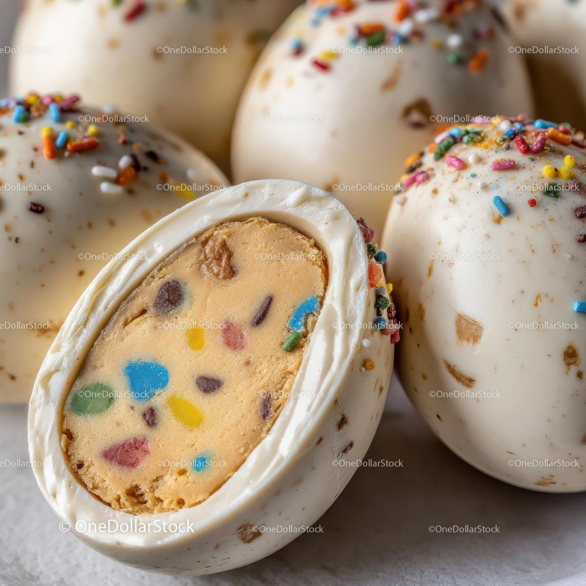 Close-Up of Delicious Chocolate Egg Candies Stock Photo Bundle preview 10