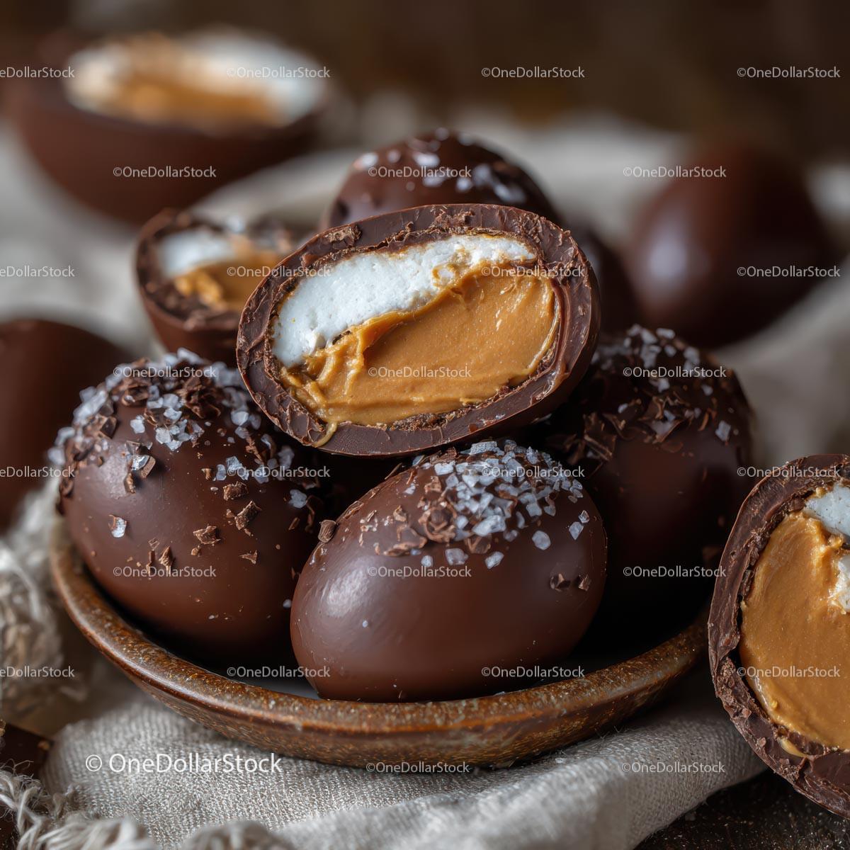 Close-Up of Delicious Chocolate Egg Candies Stock Photo Bundle preview 16