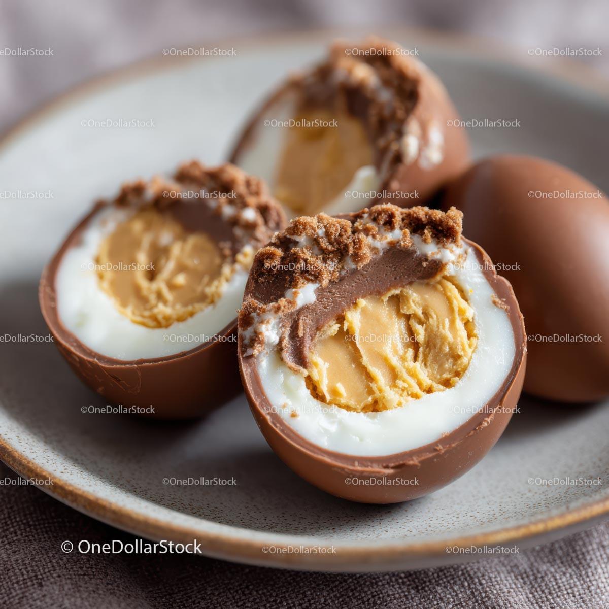 Close-Up of Delicious Chocolate Egg Candies Stock Photo Bundle preview 20