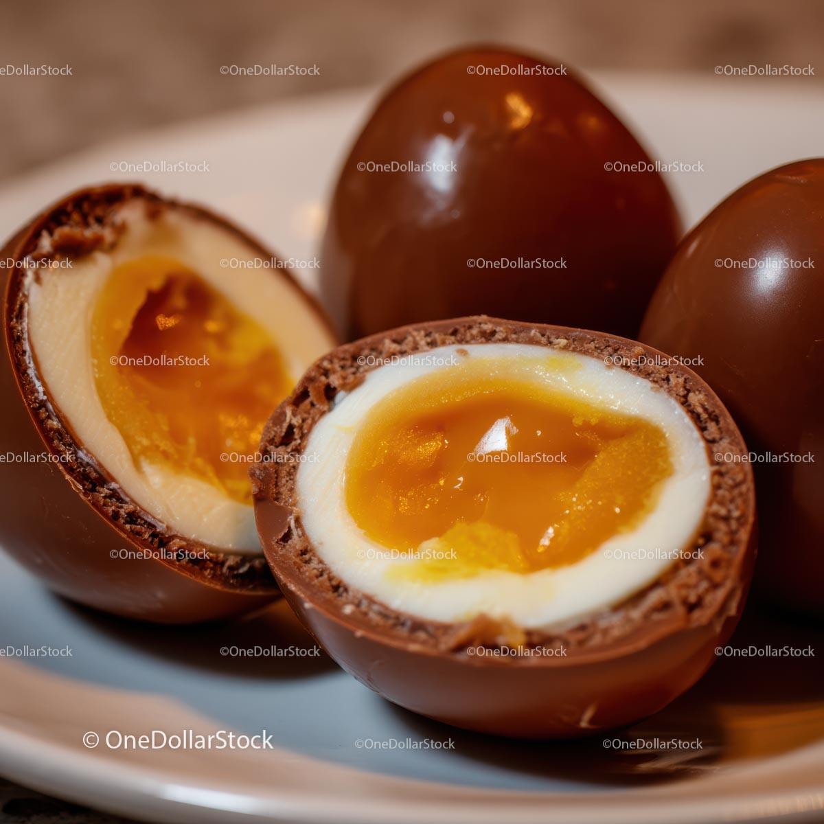Close-Up of Delicious Chocolate Egg Candies Stock Photo Bundle preview 28