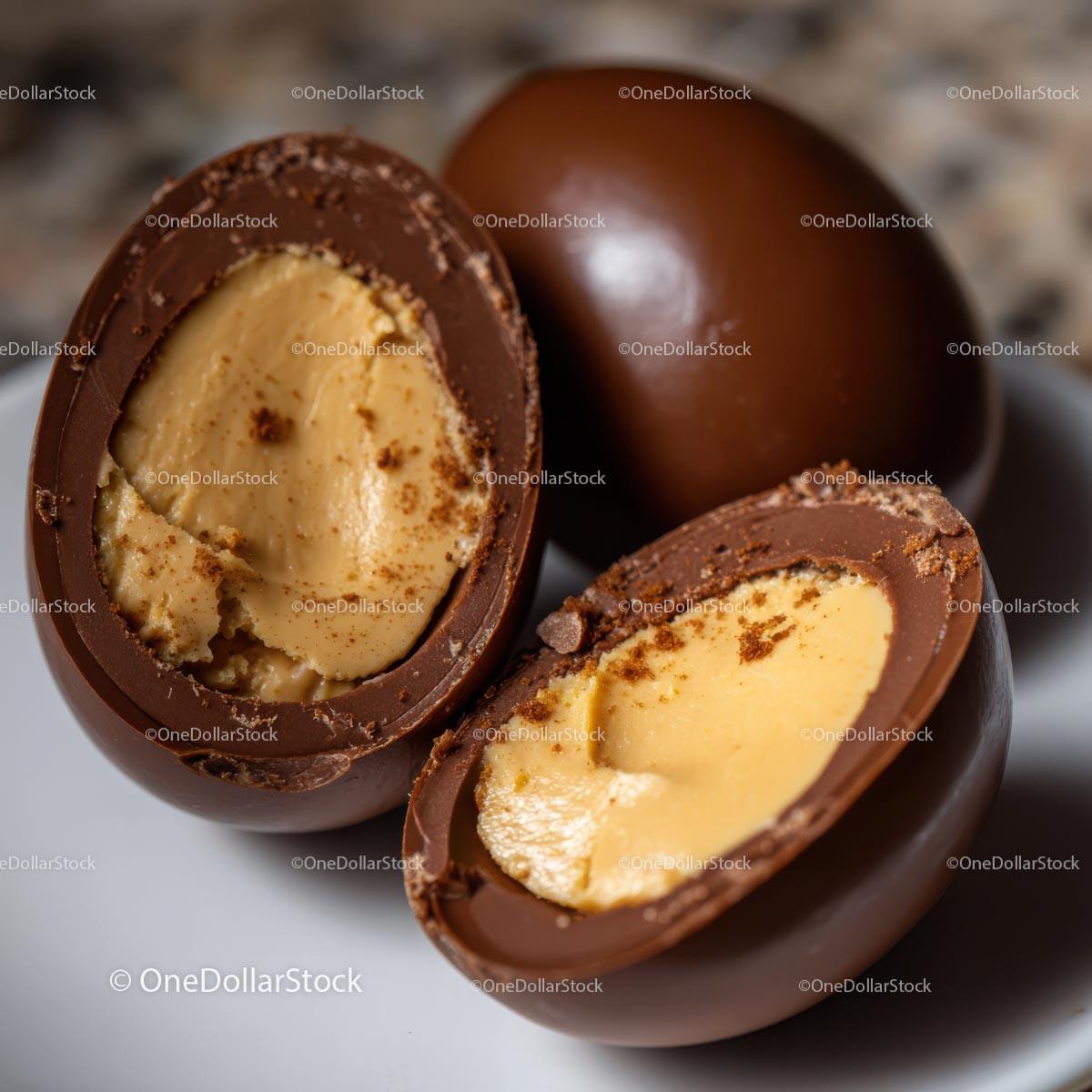 Close-Up of Delicious Chocolate Egg Candies Stock Photo Bundle preview 32