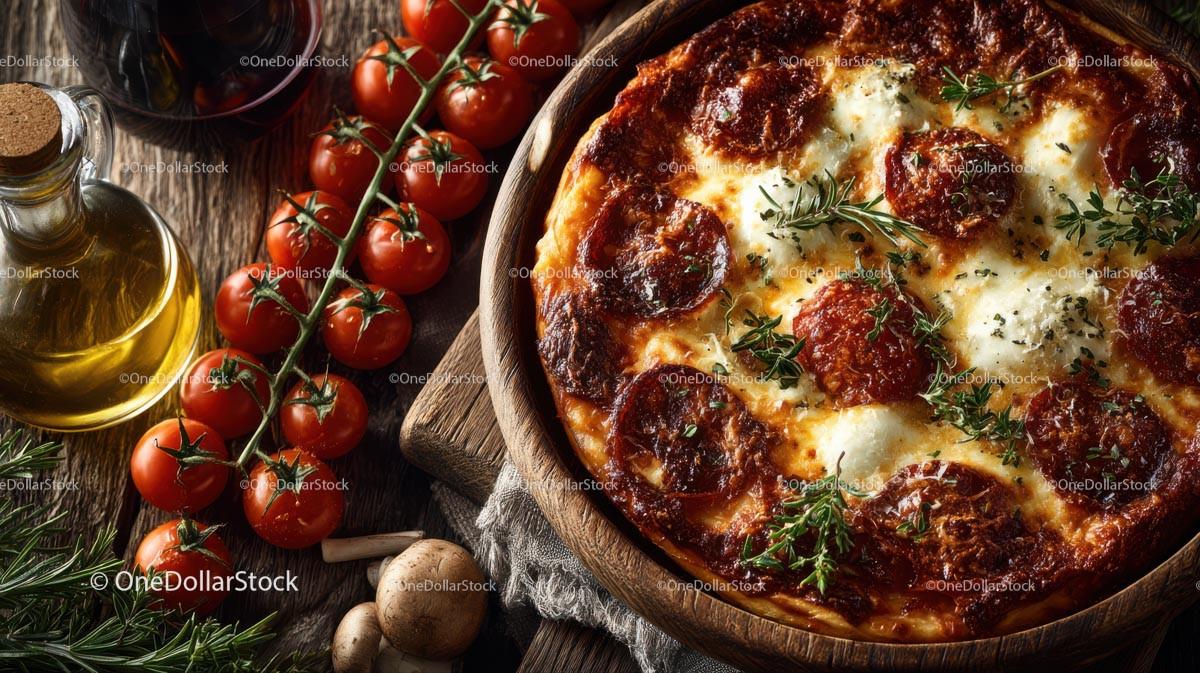 Delicious Pepperoni Pizza with Fresh Ingredients