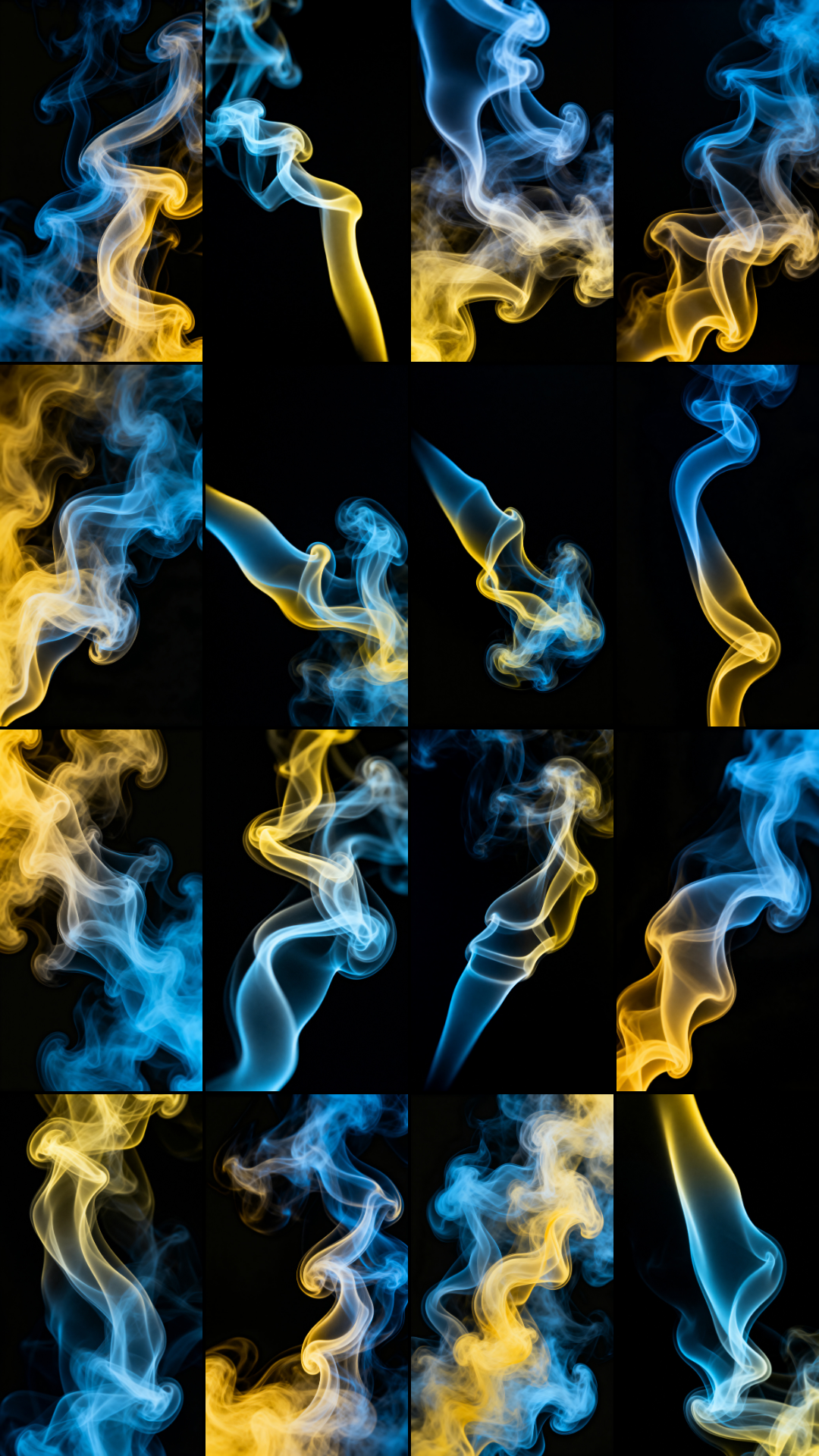 Yellow-Blue Smoke Photo Overlays preview 5