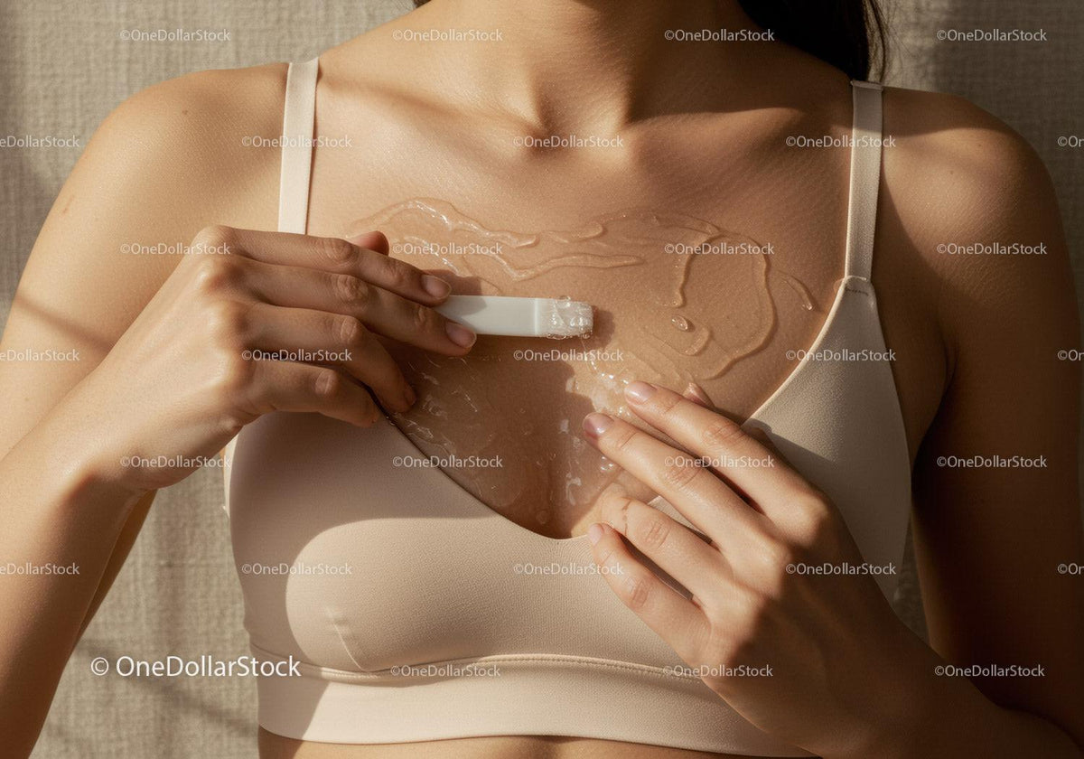 Close-up of Woman Applying Clear Gel to Skin for Hydration and Beauty