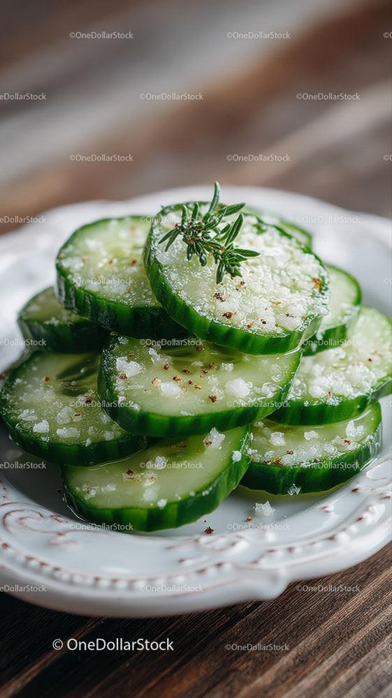 Fresh Cucumber Slices in a Bowl for Healthy Refreshing Snack Stock Photo Bundle preview 11