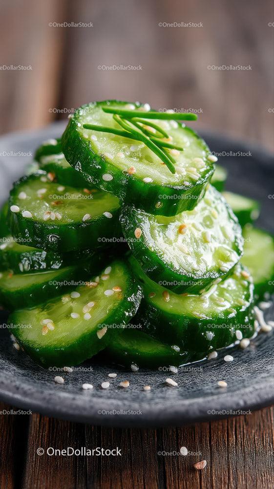 Fresh Cucumber Slices in a Bowl for Healthy Refreshing Snack Stock Photo Bundle preview 24