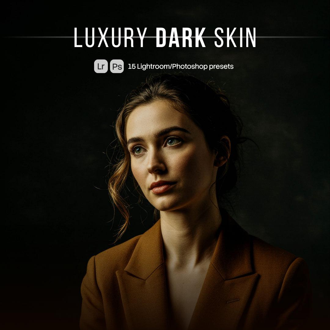 Luxury Dark Skin Lightroom presets cover preview