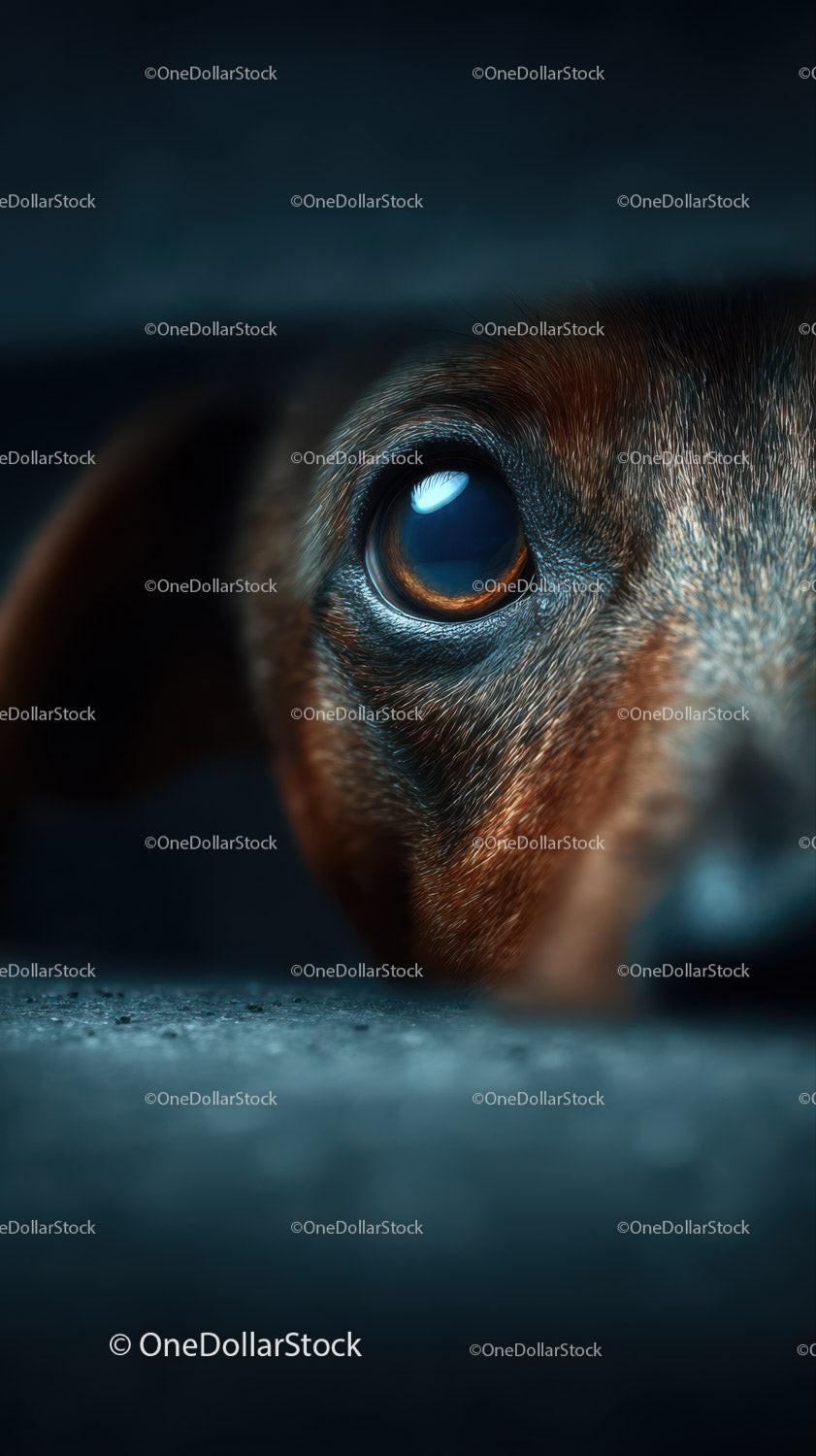 Close-up of Brown Horse Eye with Detailed Fur and Focused Gaze