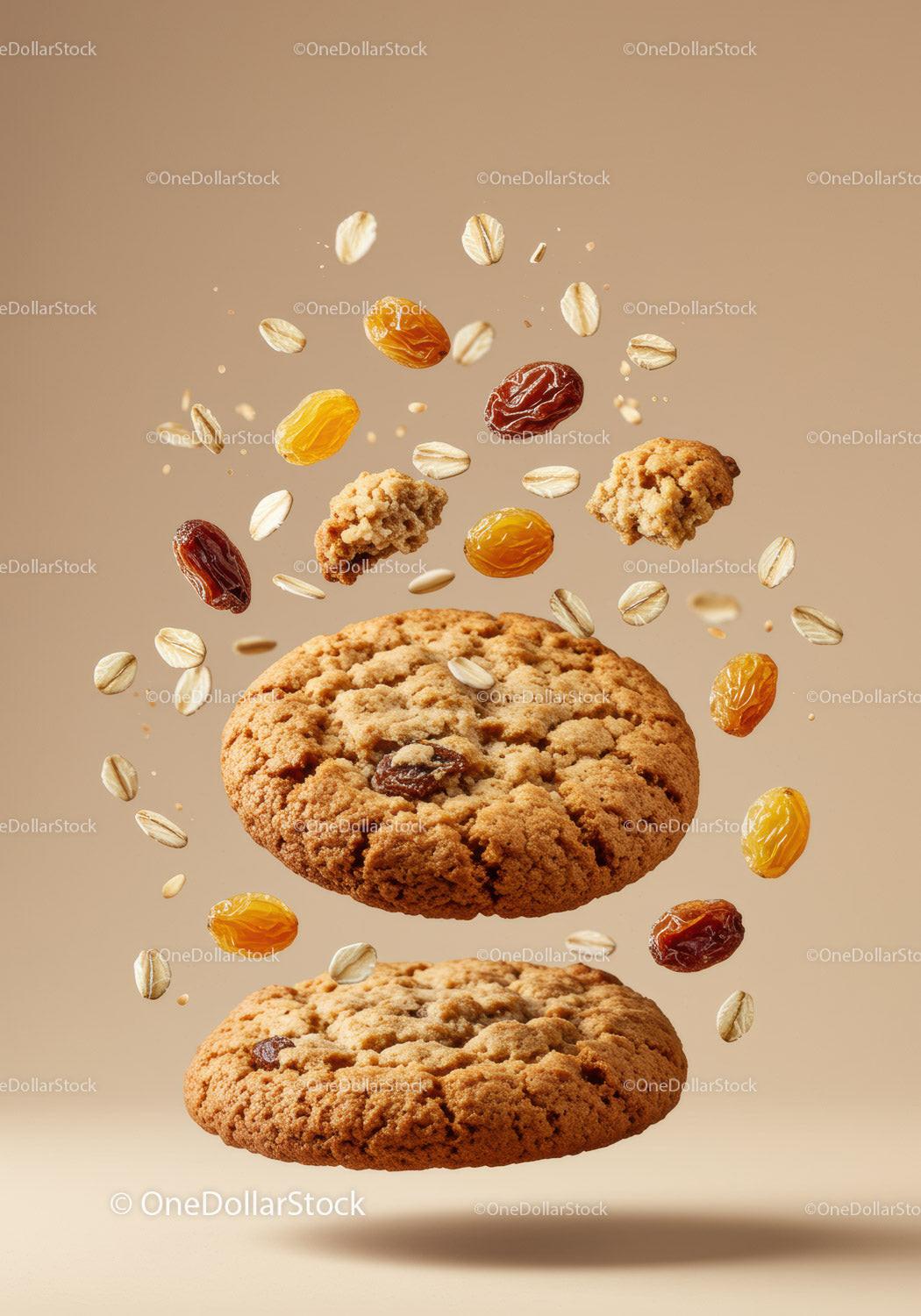 Oatmeal Raisin Cookies with Floating Ingredients