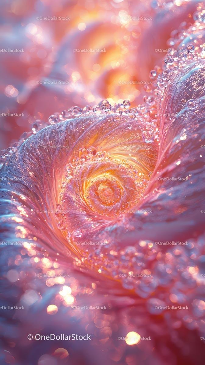 Abstract Pink and Orange Swirl with Bokeh Effect for Creative Background