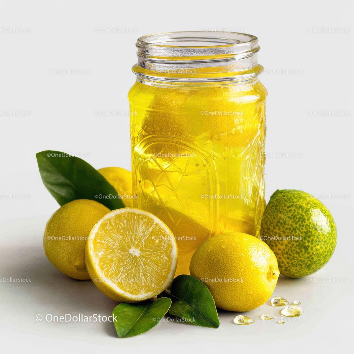 Refreshing Summer Lemonade with Fresh Lemons and Ice Stock Photo Bundle preview 32