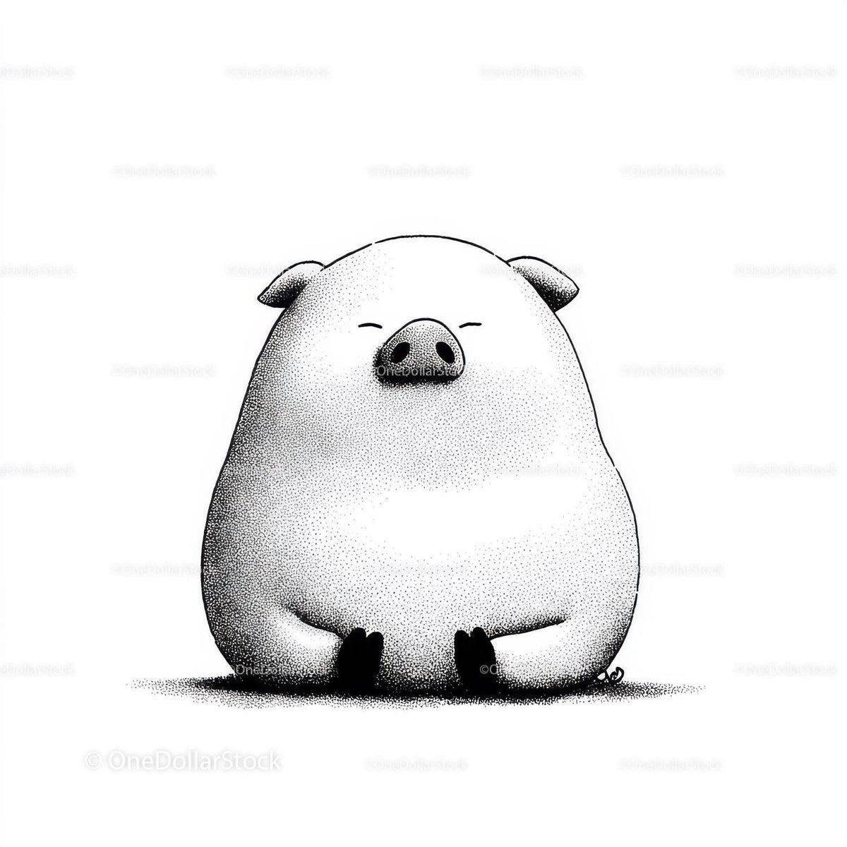 Black Pig Sculpture with Unique Textured Animal Art Stock Photo Bundle preview 18