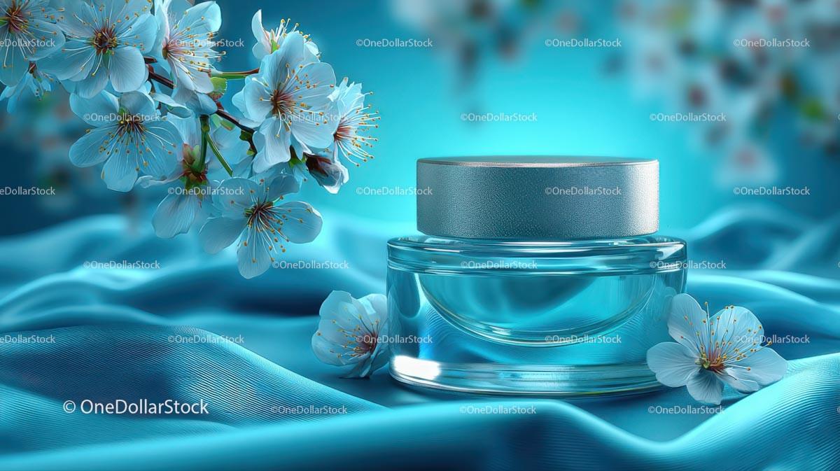 Refreshing Drink Surrounded by Delicate Cherry Blossoms JPG Mockup Image preview 6