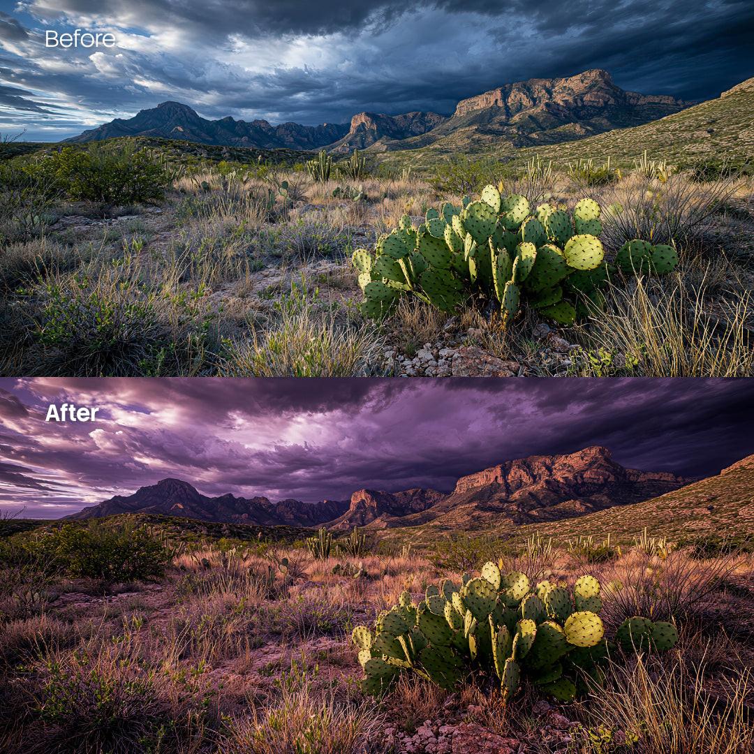 Dark Namib XMP presets color grading preview
