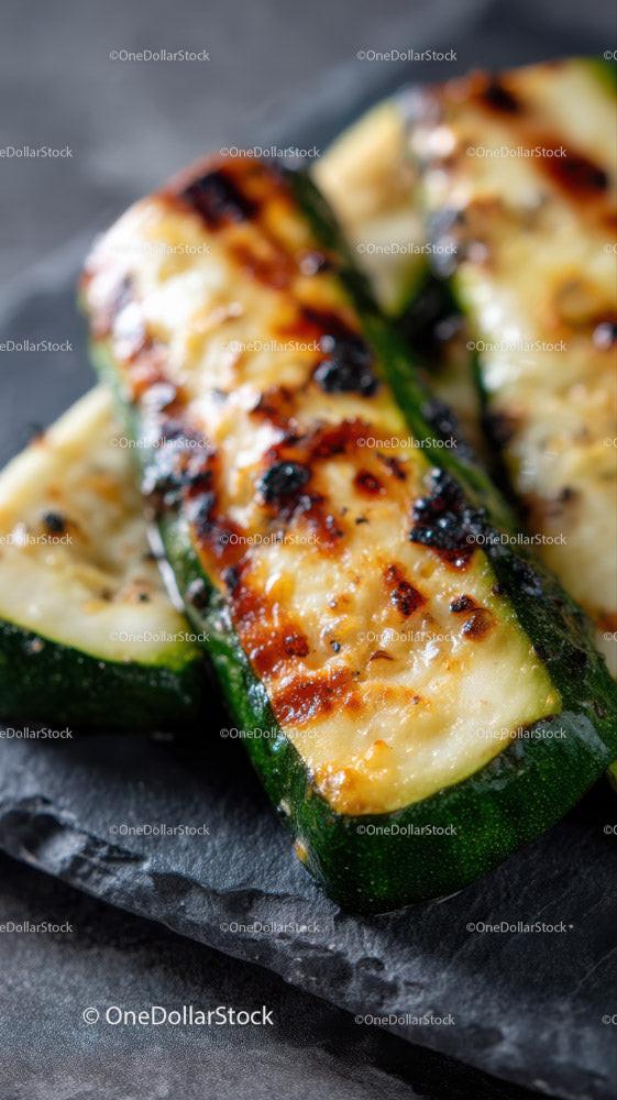Grilled Zucchini Slices with Herbs for Healthy Summer Cooking Stock Photo Bundle preview 25
