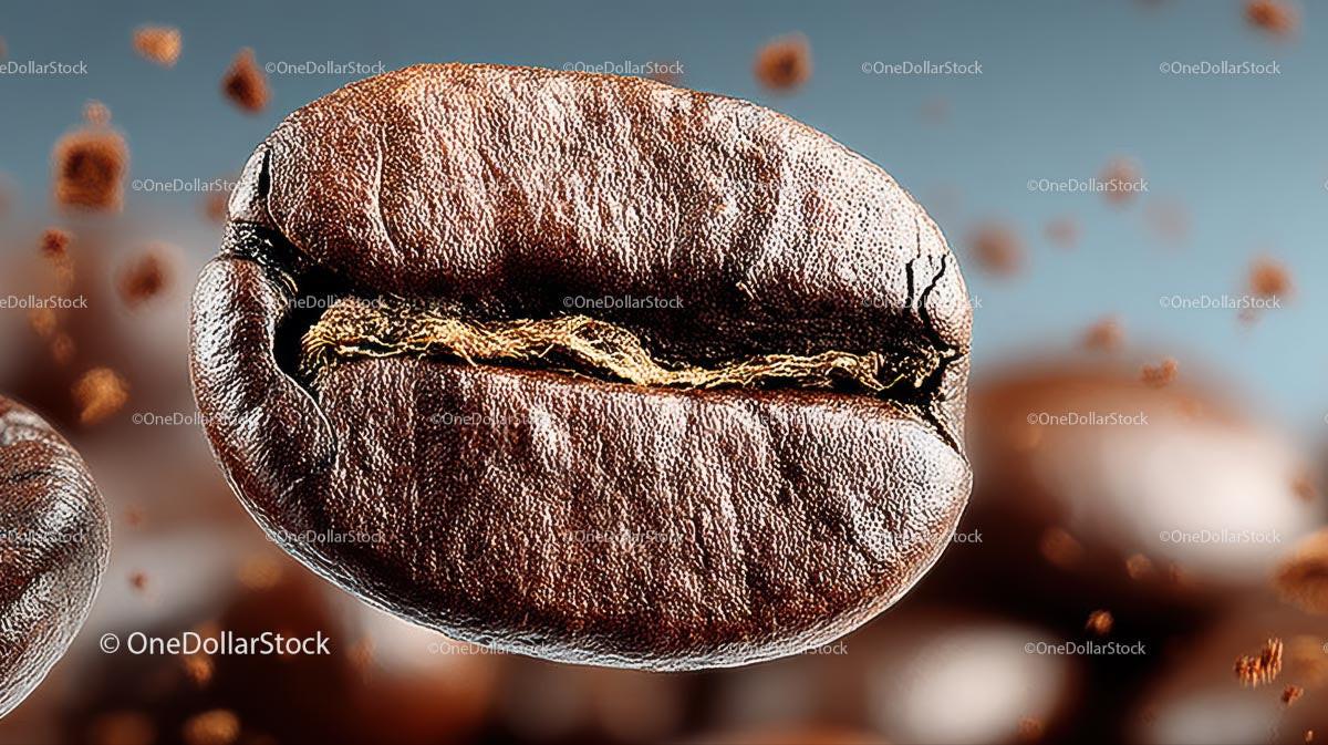 Flying Coffee Beans in Motion on a Dark Background Stock Photo Bundle preview 34