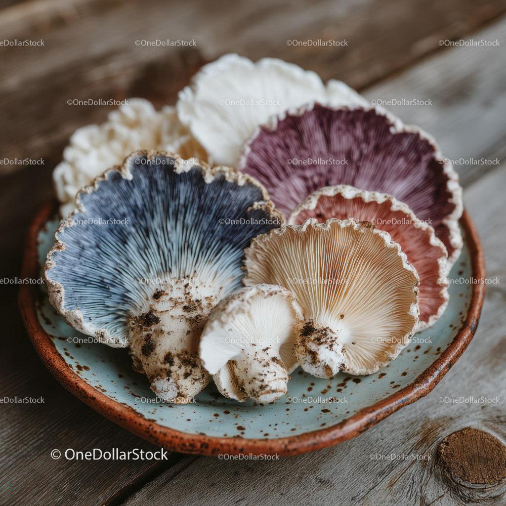 Sautéed Mushrooms with Garlic and Herbs Plate for Gourmet Cuisine Stock Photo Bundle preview 8