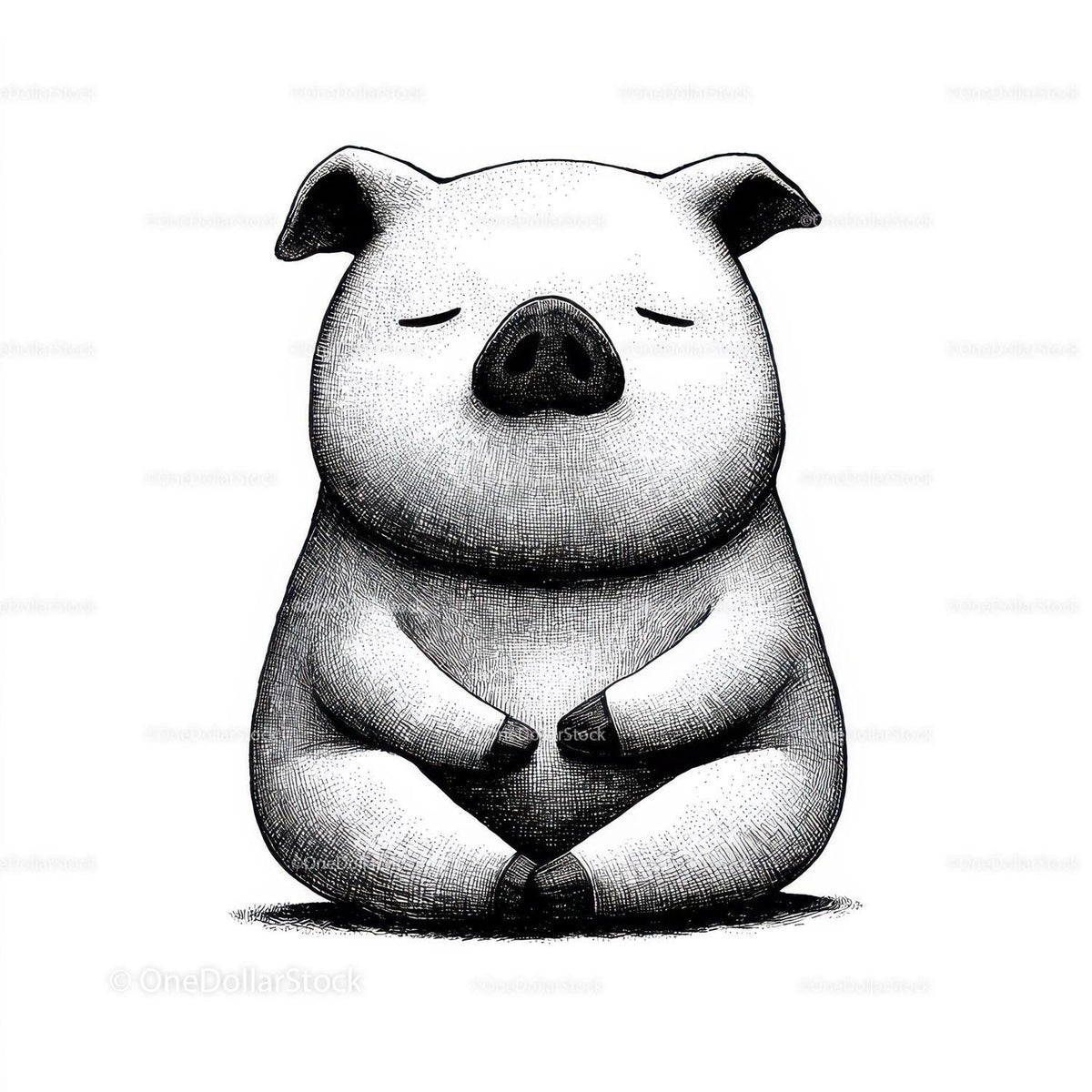 Black Pig Sculpture with Unique Textured Animal Art Stock Photo Bundle preview 20