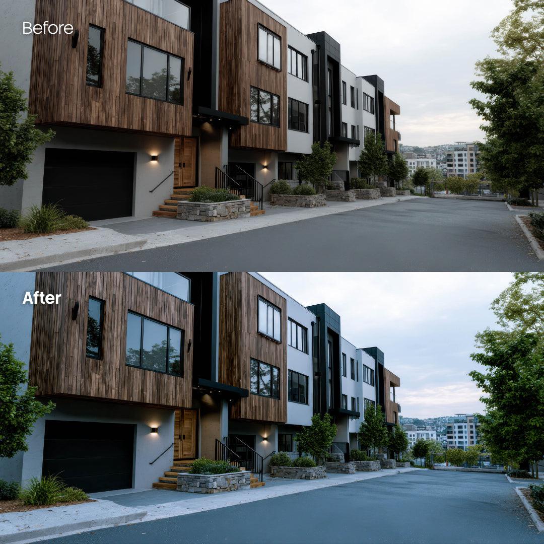 Before and after Architecture Soft Lightroom preset edit