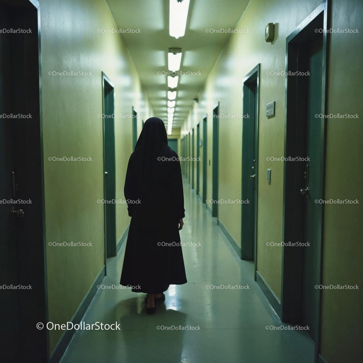 Confident Nurse in Hospital Corridor With Serious Expression Stock Photo Bundle preview 22