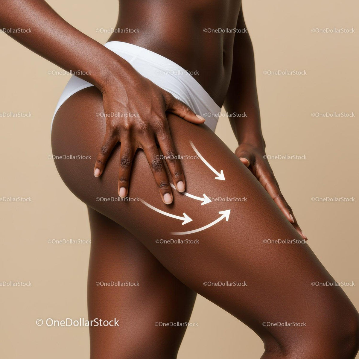 Elegant and Bold Artistic Body Shot of a Woman with Dark Skin