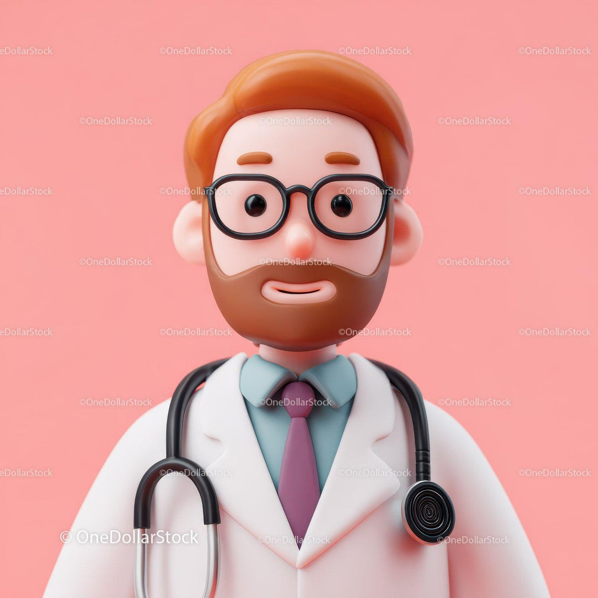 Friendly Doctor Figurine with Stethoscope for Healthcare Professionals Stock Photo Bundle preview 40